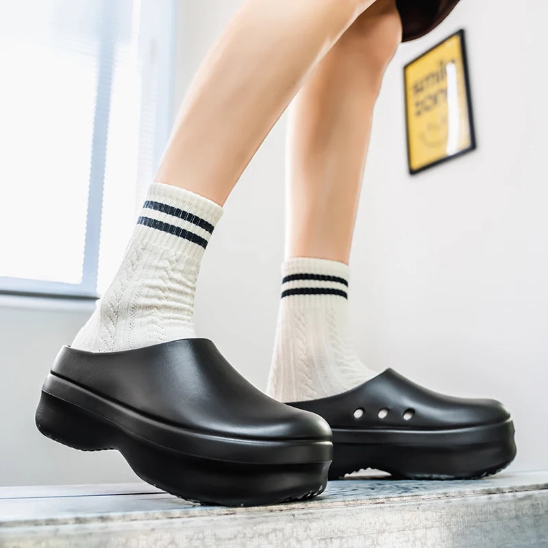 Fashion EVA Men Casual Shoes Thick Soles Sandals WaterProof Anti Slip Work Shoes Women Comfort Nurse Shoes Couple Garden Clogs