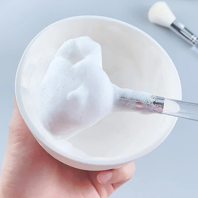 Facial Cleanser Brush Soft Face Massage Fan Wash Brush Pore Cleanning Exfoliating Beauty Face Mask Brush Portable Skin Care Tool