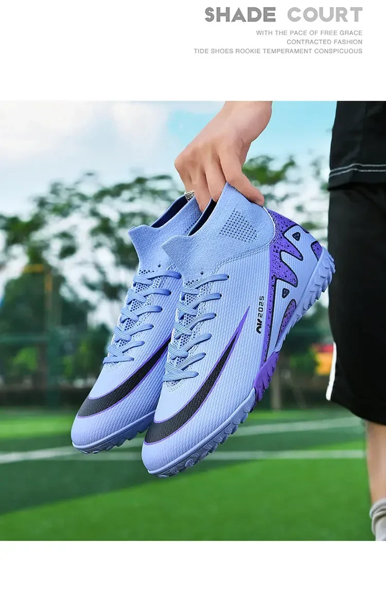 Indoor Competition Football Shoes Outdoor Grass Anti Slip Sports Shoes Light Breathable Casual Shoes Traning Sneakers Teenagers