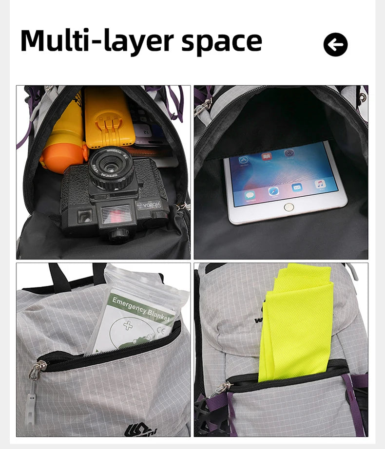 Outdoor Cycling Mountaineering Sports Hiking Backpack Men Women Large Camping Trekking Rucksack Running Climbing   Training Bags