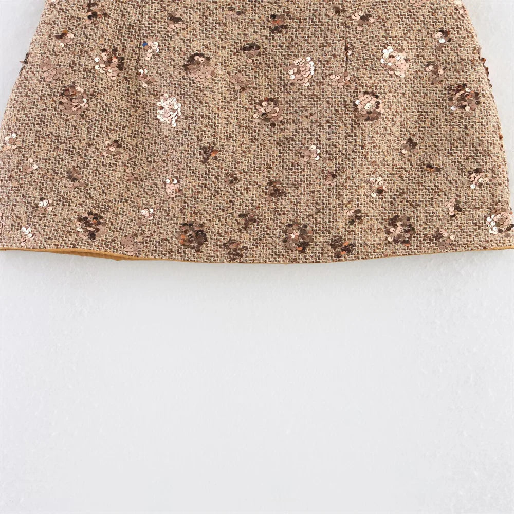 New women's clothing European and American style fashion bead embroidery coarse flower cloth small fragrant style two-piece set SwiftNest