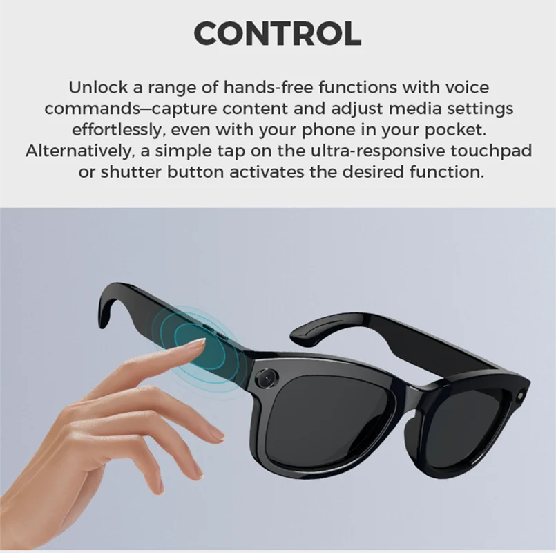 New Technology Bluetooth Call Smart Glasses 2025 Video Recording Camera Sunglasses VR Headset AI Translation Lens for Man Woman