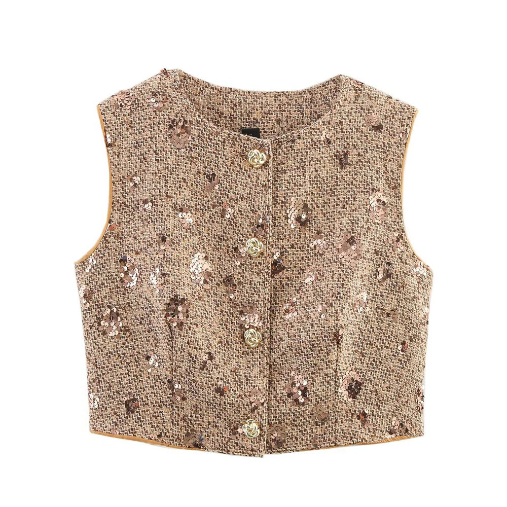 New women's clothing European and American style fashion bead embroidery coarse flower cloth small fragrant style two-piece set SwiftNest