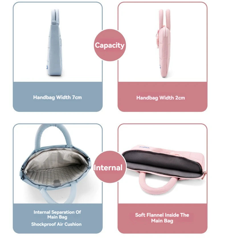 حقيبة كمبيوتر محمول مقاس 13.3 بوصة و14 و15 و15.6 بوصة وغطاء لجهاز ماك بوك إير برو وشاومي وهواوي وآسوس وحقيبة كمبيوتر محمول للرجال والنساء وحقيبة يد محمولة