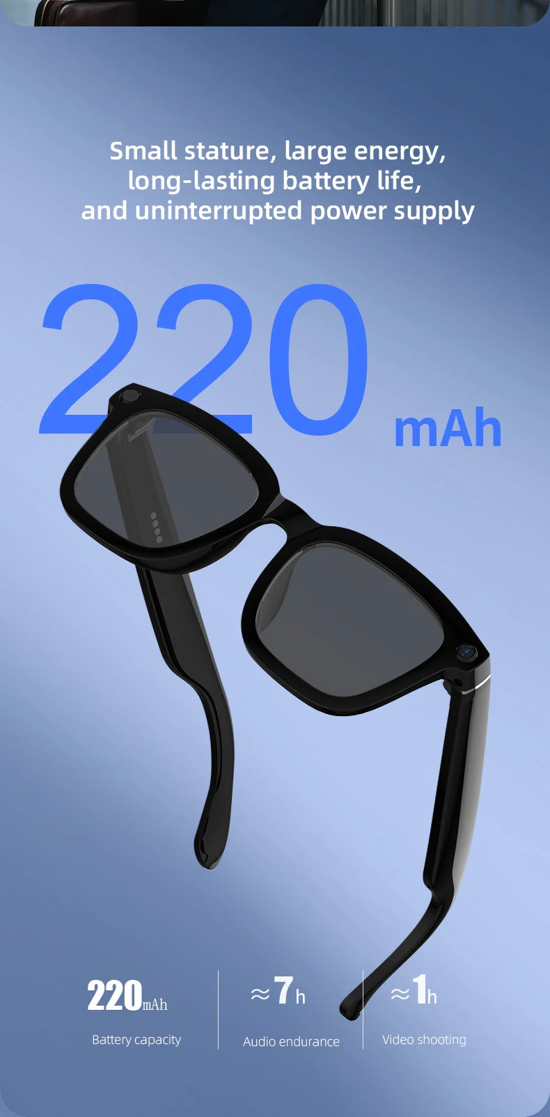 New Wifi AI Smart Glasses HD1080P Anti-shake Camera Video Glasses Voice Call Noise Reduction Wireless Bluetooth Headset Goggles