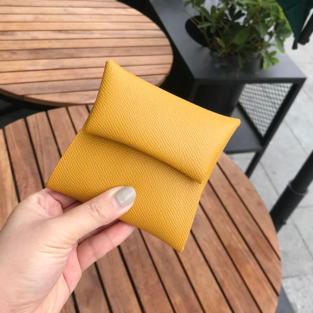 محفظة نقود من الجلد الأصلي للنساء والرجال بتصميم فاخر، حقيبة بطاقات ائتمان قابلة للطي، حروف مخصصة، حقيبة نقود صلبة، محفظة صغيرة