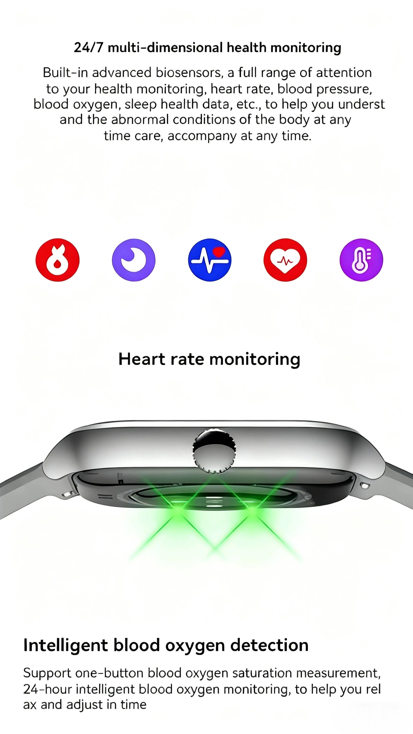 PHONEPACE H9 Intelligent Watch Bluetooth Call Remote Photography Sleep Monitoring Multiple Sports Modes Heart Rate Blood