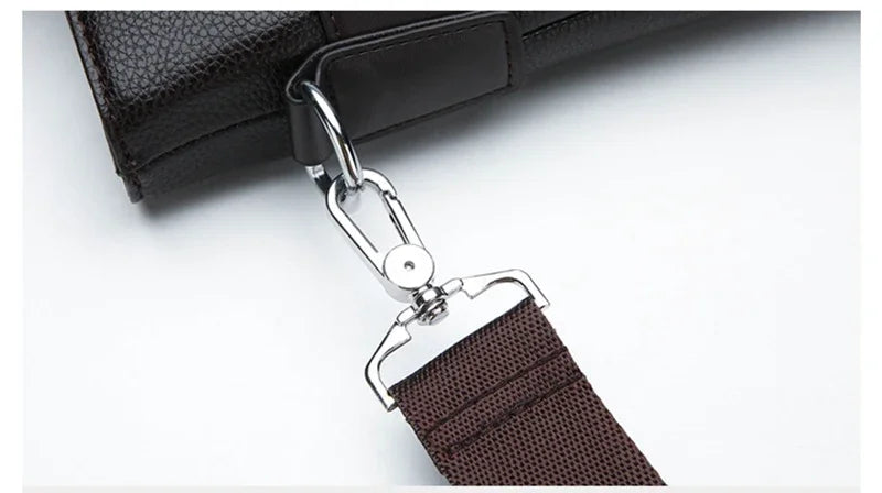 حقيبة عمل جديدة من جلد البولي يوريثان للرجال، حقيبة يد تنفيذية مصممة للمستندات بحجم A4، حقيبة كمبيوتر محمول مقاس 14 بوصة، حقيبة كتف للأعمال، حقيبة حمل للزوج