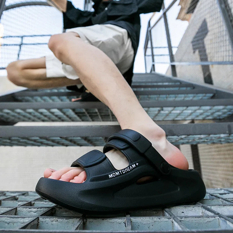 Man Sandals Fashion Sports 5CM Thick EVA Sole Comfortable Soft QuikFoam Slippers Slides Beach Street