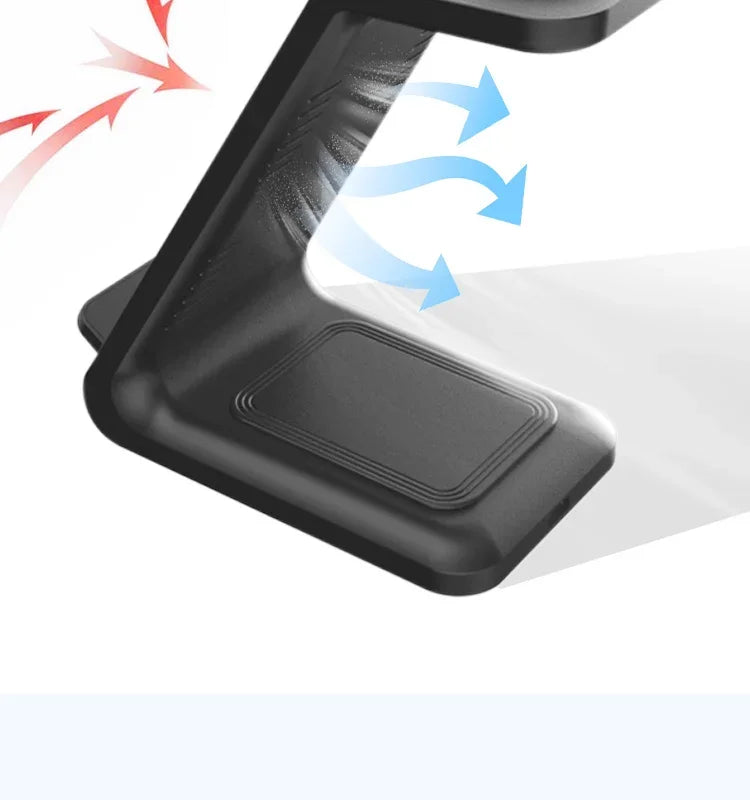 3 In 1 Wireless Charger Stand 30W Fast Charging Station for iPhone 16 15 14 13 12 11 iWatch 10/9/8/7 Ultra Airpods Phone Holder