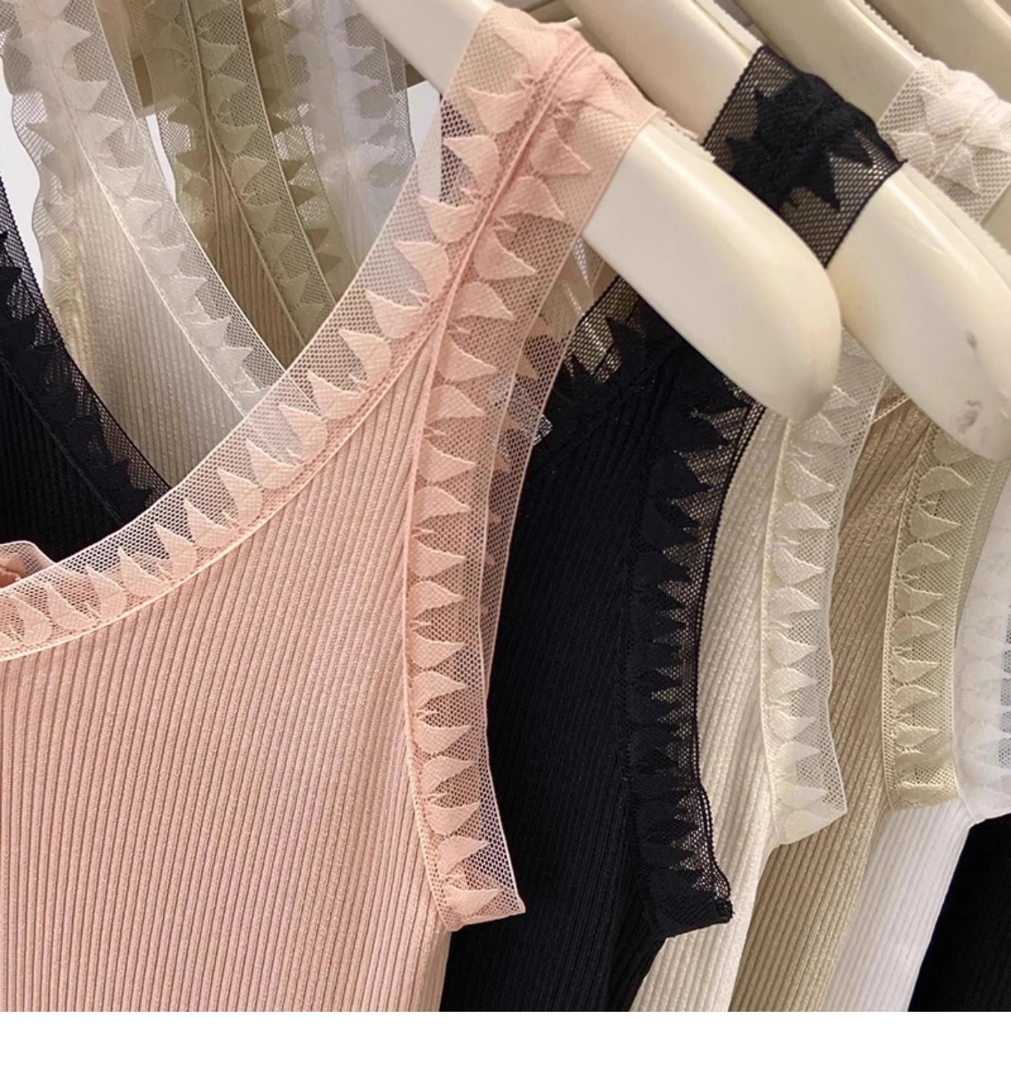 Women Summer Fashion Thin Knitted Undershirt Sleeveless Pullover Corset Top Half High Neck Comfortable Breathable Lace Tank Top SwiftNest