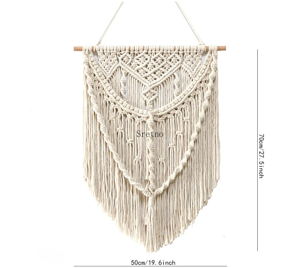 Modern Simple Home Wall Decor Tapestry 2025 New Pure Handmade Woven Fabric Nordic Style Boho Home Room Decoration Tapestries