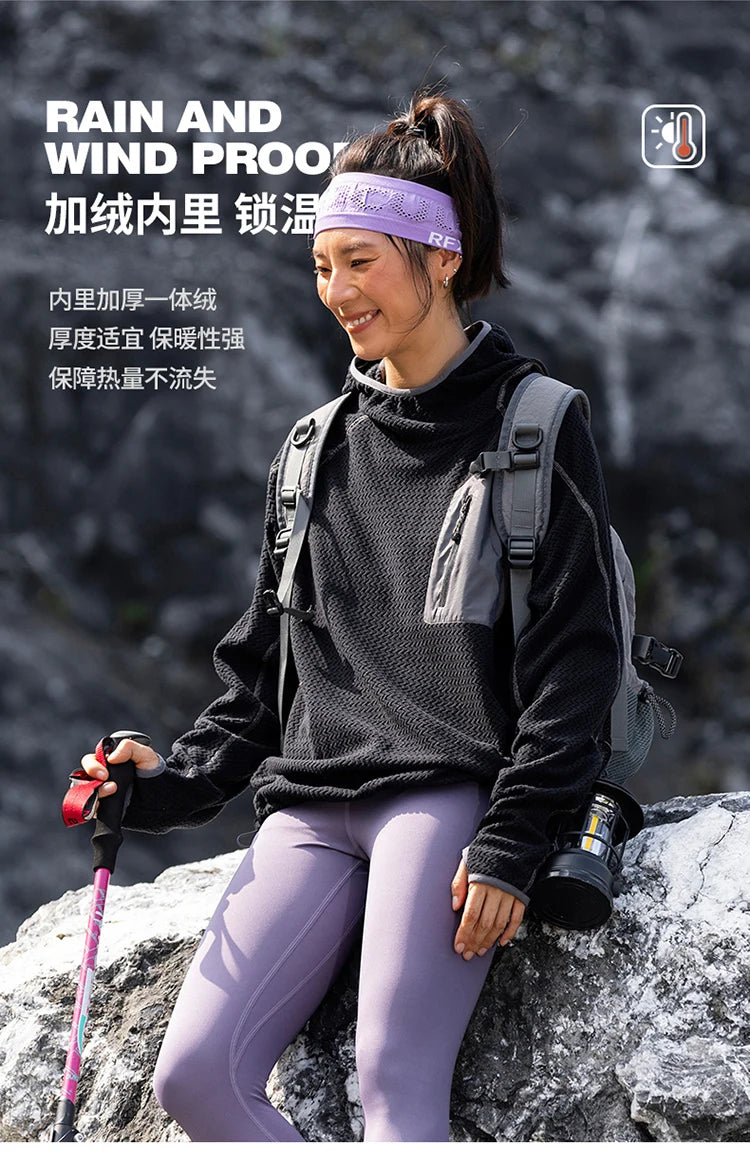 Outdoor Sport Hoodie Men Women Loose Casual Lightweight Warm Pullover Hooded Sweatshirts Couple Autumn Winter Hoody Tops