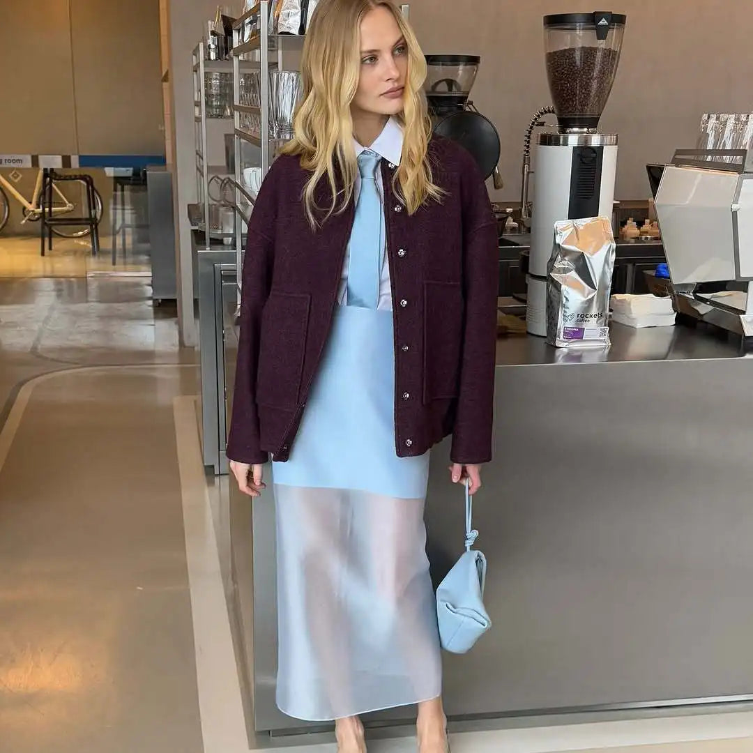 Women Fashion See Through High Waist Long Skirt New Summer Sexy Straight Skirt Office Commuting Casual Splice Lady Skirts SwiftNest