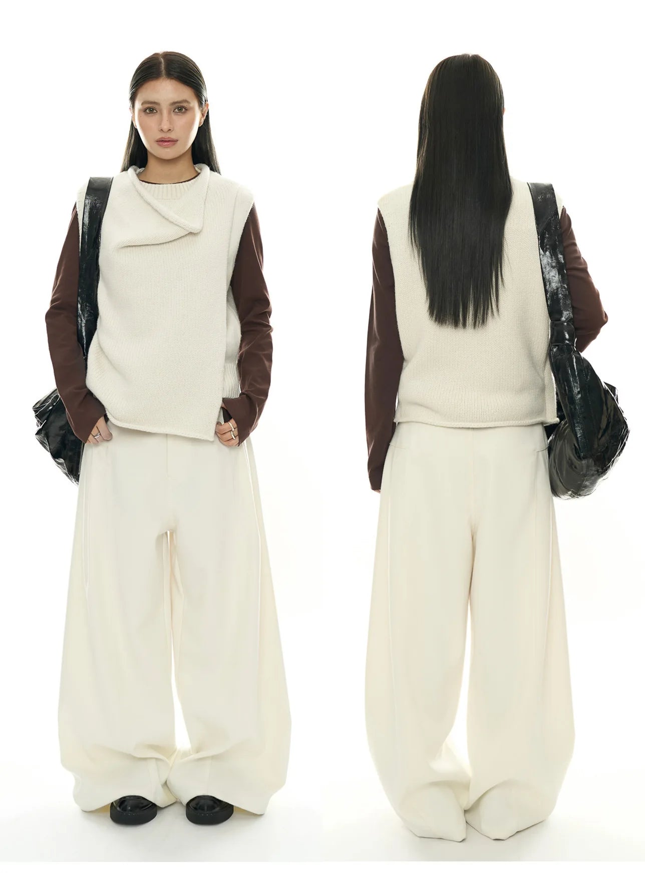 2025 Women Spring Fashion Big Wide Leg Pants High Waist Long Stright Pants Fashion Clothes Pants Female Trousers