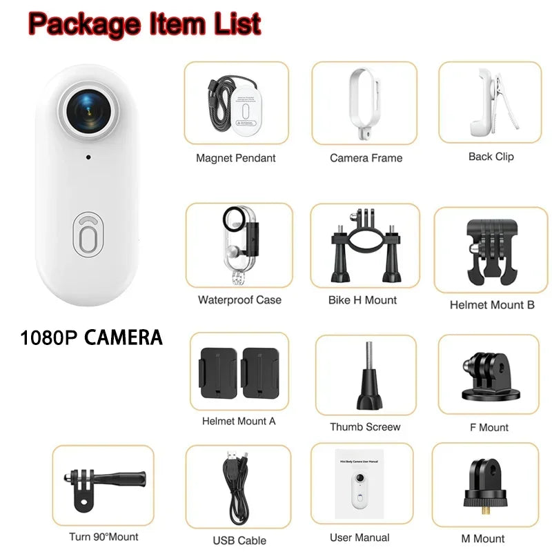 2024 Hot Gift 4K HD Mini Camera Action Cam Wifi High Quality Outdoor Sports Camera Camara Body Cam Camaras Photographic Video