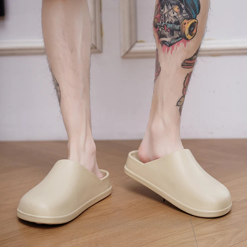 Men Slippers Couples Garden Clog Women Water Proof Chef Shoe Comfortable Sandal Slippers For Pet Workers Outdoor Fishing Shoes