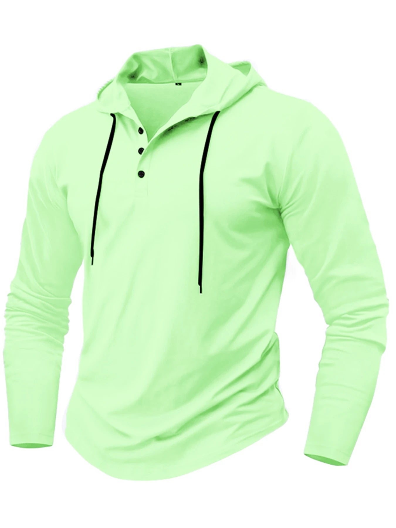Men's Outdoor Sports Hoodies Men Slim Fit Long Sleeved Drawstring Hooded T Shirt Breathability Casual  Sweatshirts Hoodie Tee