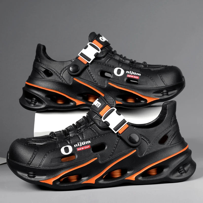 Men's Outdoor Sandals Sport Slippers Beach Slides Breathable Clogs Men Casual Garden Shoes Non-slip Hiking Men Outdoor Sandals