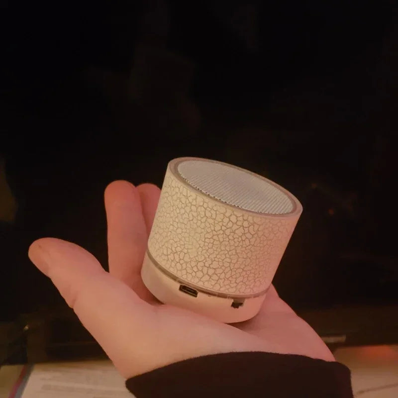 Small Bluetooth Speakers with Colorful Multi-RGB Lights Mini Speaker for Shower Room Bike Car Outdoor Gifts for Teens