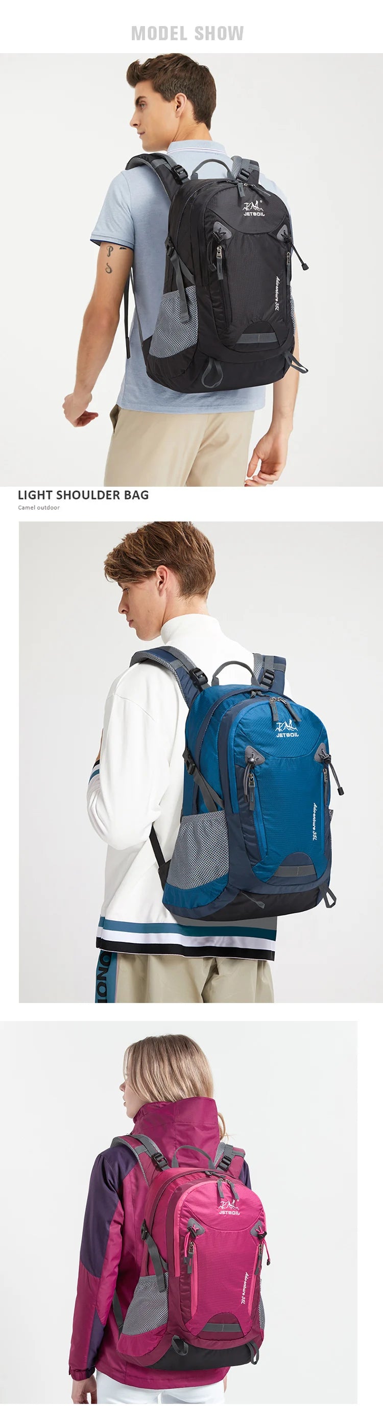 Outdoor Sports 35L bag Hiking Daypacks Men Women Camping Hiking Backpacks