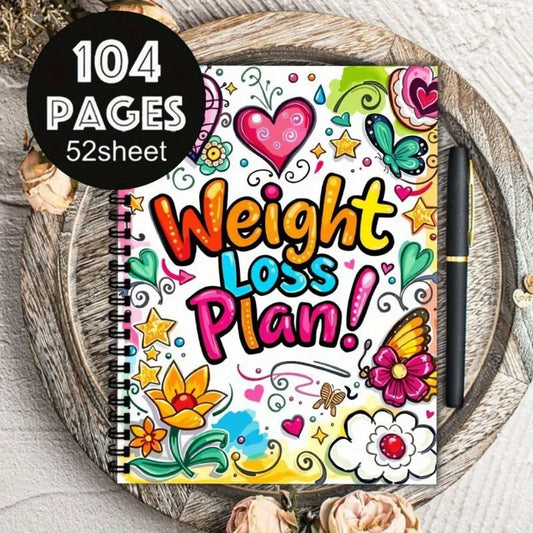 Fitness Tracker Weight Loss Plan Book 104 Pages 12 Weeks Monthly Planner Progressive Wellness Planner Diet Meal Notepad Health