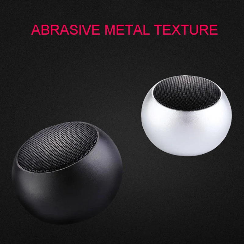 Bluetooth Wireless  5.3 Speaker Portable TWS Small Steel Gun Metal Heavy Subwoofer Outdoor Mini Bluetooth Stereo Speaker