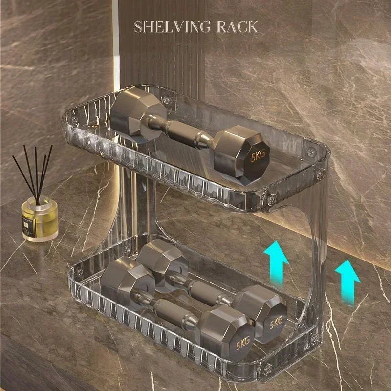 Bathroom Storage Rack Toilet Double Layer Cosmetics Storage Box Washstand Organizer Desktop Skincare Storage Rack Display Stand