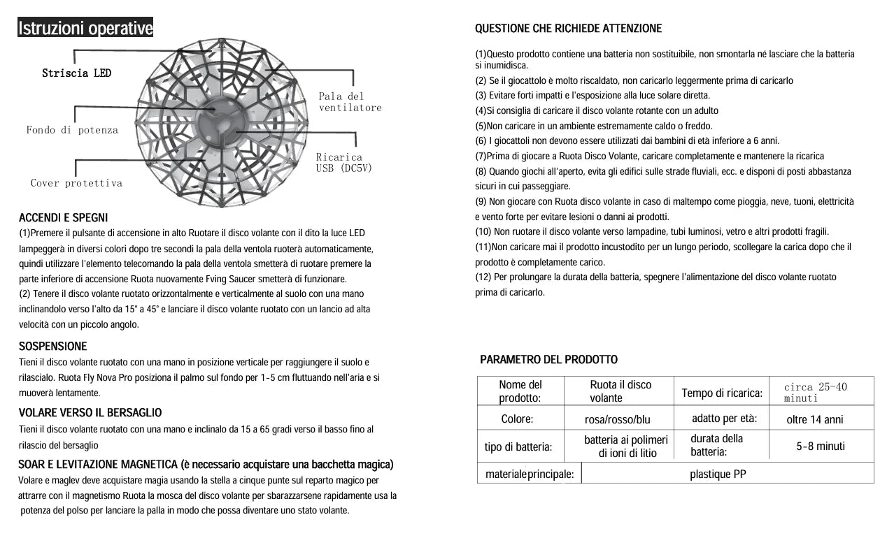 Toys For Kids Luminous Toys Flying Ball Sensing Automatic Rotation Magic Ball Children's Games Outdoor Party Toys Holiday Gifts