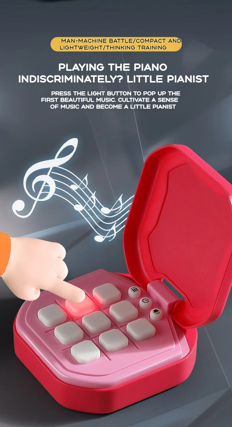 New Kids Electronic Toys Tic Tac Toe Game Noughts and Crosses Game Memory Training Infinite Portable Travel Games for Kids Adult