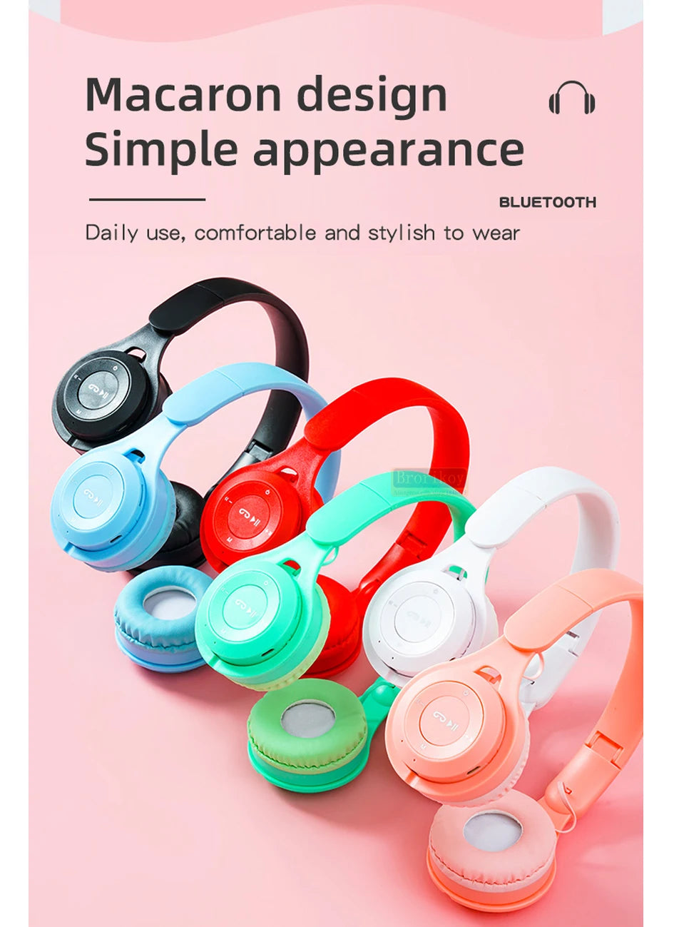 Bluetooth Headset 5.0 Bluetooth Headset Folding Wireless Sports Earphone Gaming Headsets Over-ear Headphones for Android ios