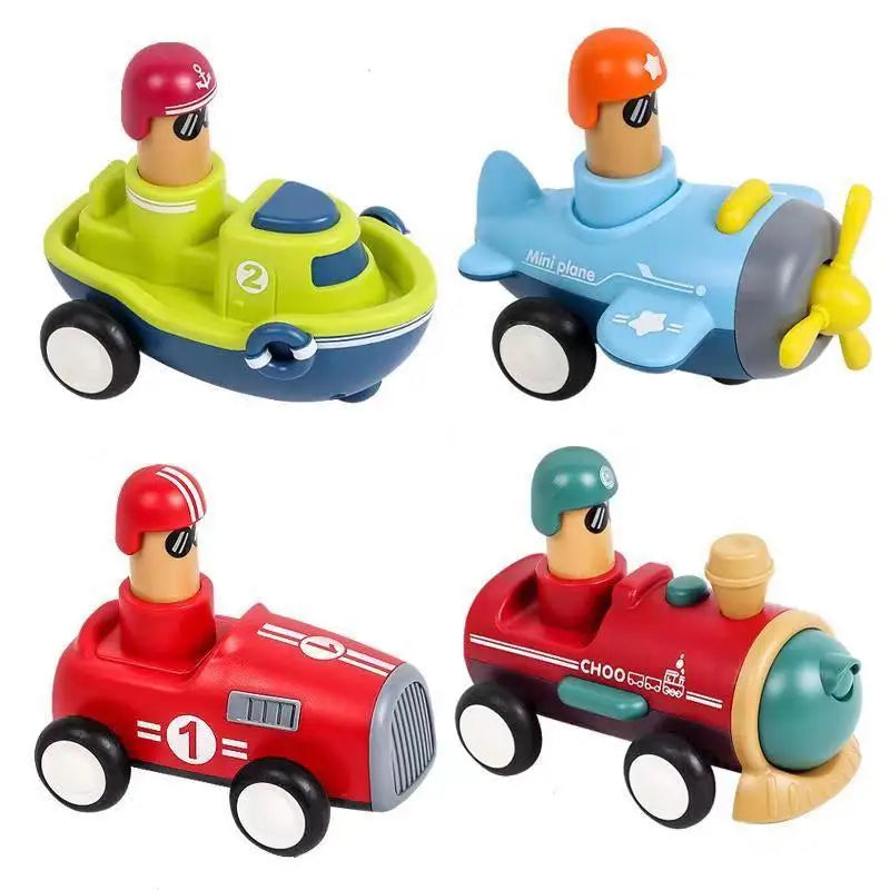 Children Toys Cars Toys for Boys 1 2 3 Ages Cartoon Inertia Press and Go Cars Toys for Kids Pull Back Fire Engine Toy Baby Gifts