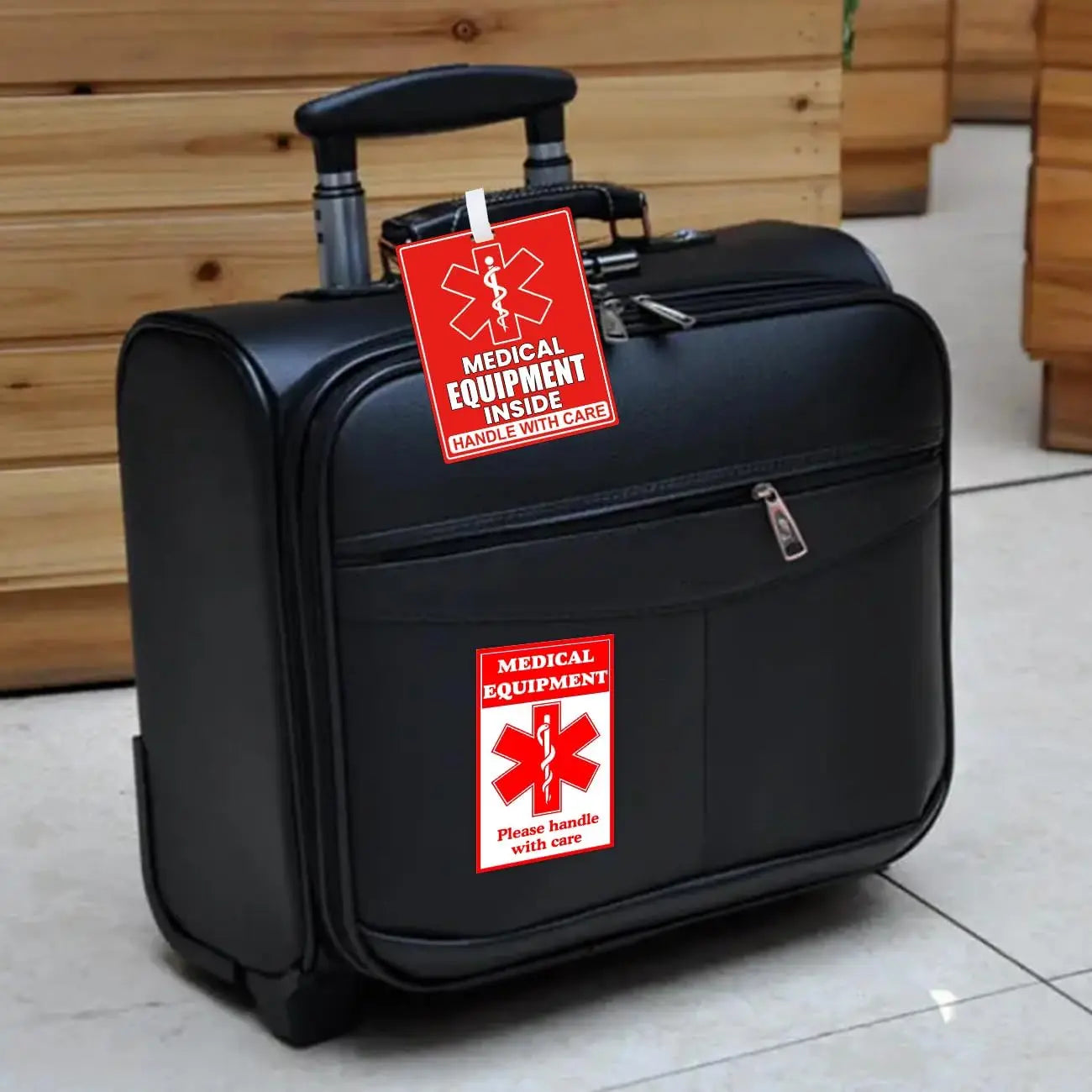 Medical Equipment Inside Tag Card Red Fragile Medical Equipment Inside Stickers Medical Equipment ID Identification Luggage Tags