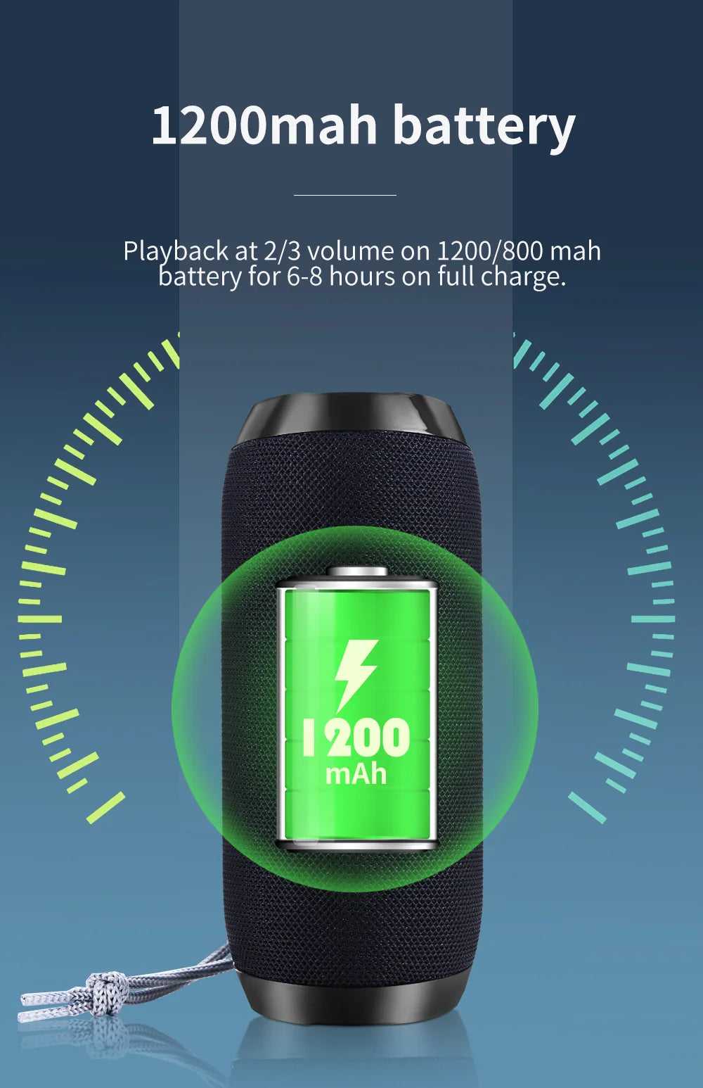 مكبر صوت بلوتوث T&amp;G TG117 محمول TWS صندوق صوت مقاوم للماء مكبر صوت محيطي ستيريو خارجي يدعم TF راديو FM