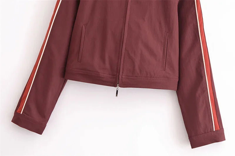 Women's Fashion Suit 2024 New Fall Side Stripe Long Sleeve Jacket Striped Casual Pants Elegant casual women's pantalon suit