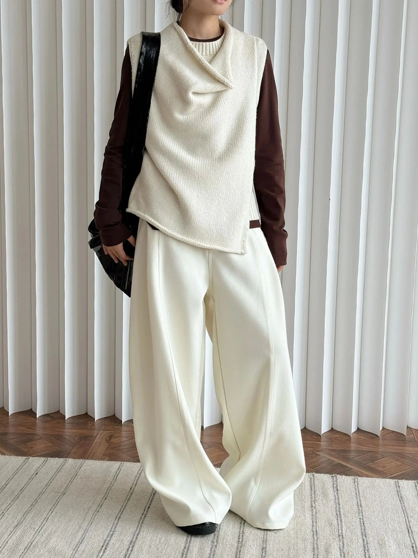 2025 Women Spring Fashion Big Wide Leg Pants High Waist Long Stright Pants Fashion Clothes Pants Female Trousers