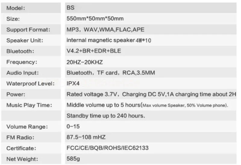 Bluetooth Speaker Super Powerful Sound Bar Portable Wireless Surround Stereo Home TV Sound Box Subwoofer FM Radio Home Theater