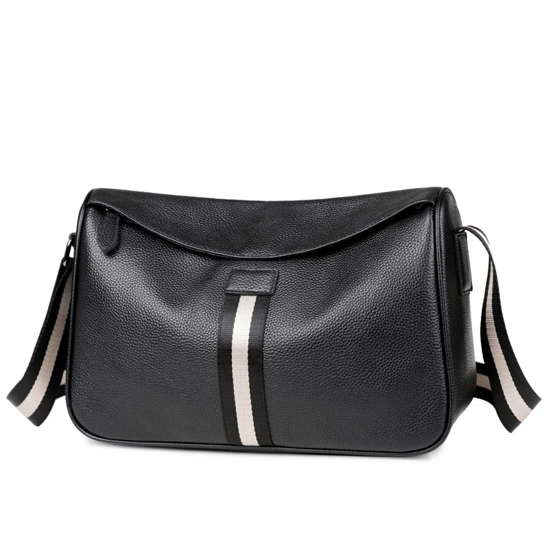 Genuine Leather Women Men Shoulder Bags Cowhide Leather New Design Crossbody Messenger Bags Fashion Style Commuting Sac A Main