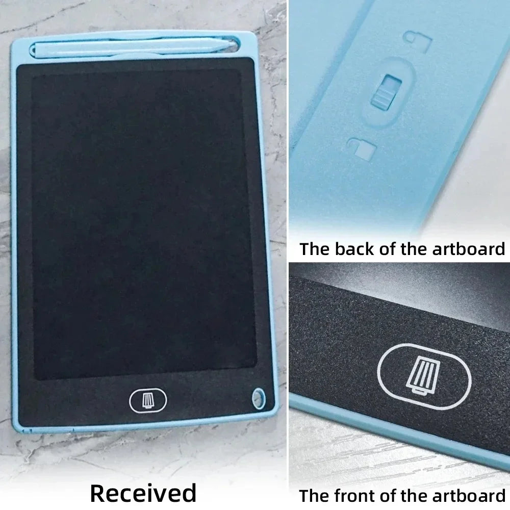 ألعاب للأطفال لوحة رسم إلكترونية مقاس 8.5 بوصة بشاشة LCD ولوحة رسم بيانية تعليمية للأطفال بخط اليد