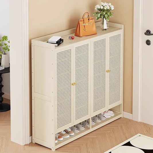 Home shoe cabinet multi-layer large-capacity shoe rack dustproof and breathable entrance storage cabinet