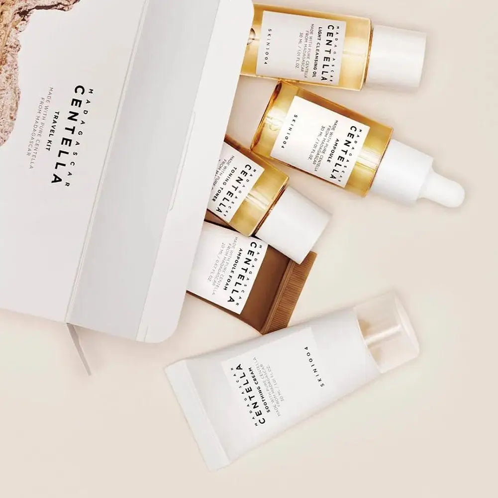 Moisturizing Makeup Korean Asiatica Skincare Travel Set Facial Whitening Cream Toner Cleansing Oil Cleanser Set Soothing