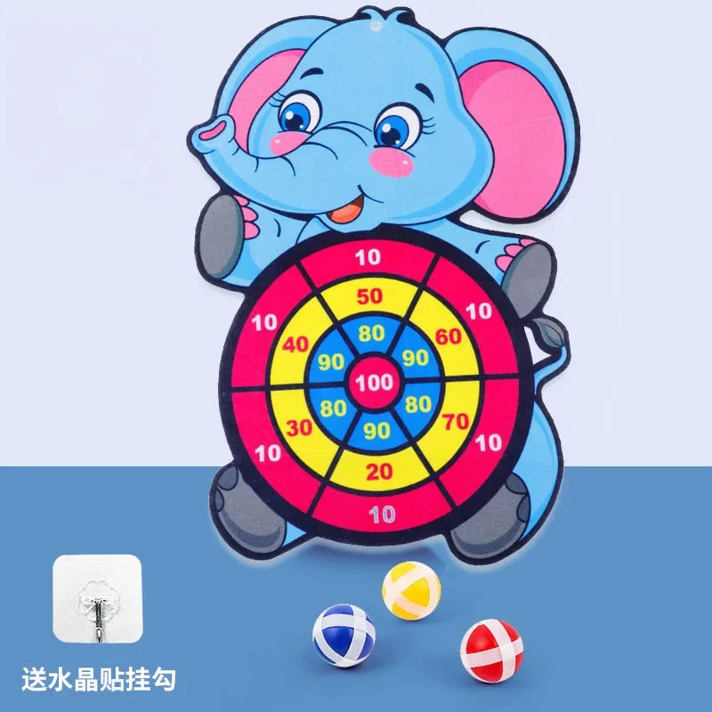 Child Montessori Toys for Kids 2 To 4 Years Old Cartoon Animal Dart Board Sticky Ball Family Interactive Educational Toys Baby