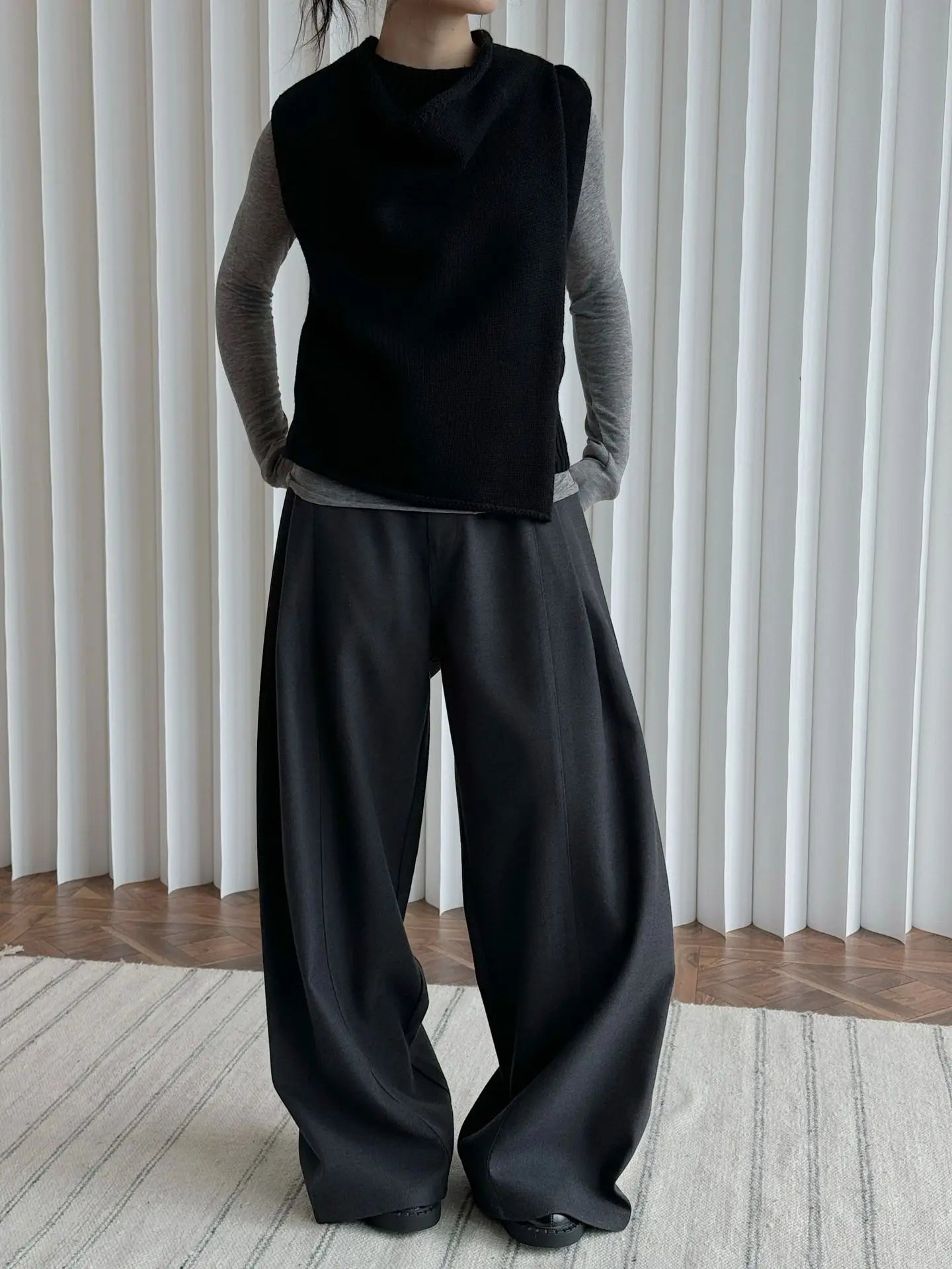 2025 Women Spring Fashion Big Wide Leg Pants High Waist Long Stright Pants Fashion Clothes Pants Female Trousers