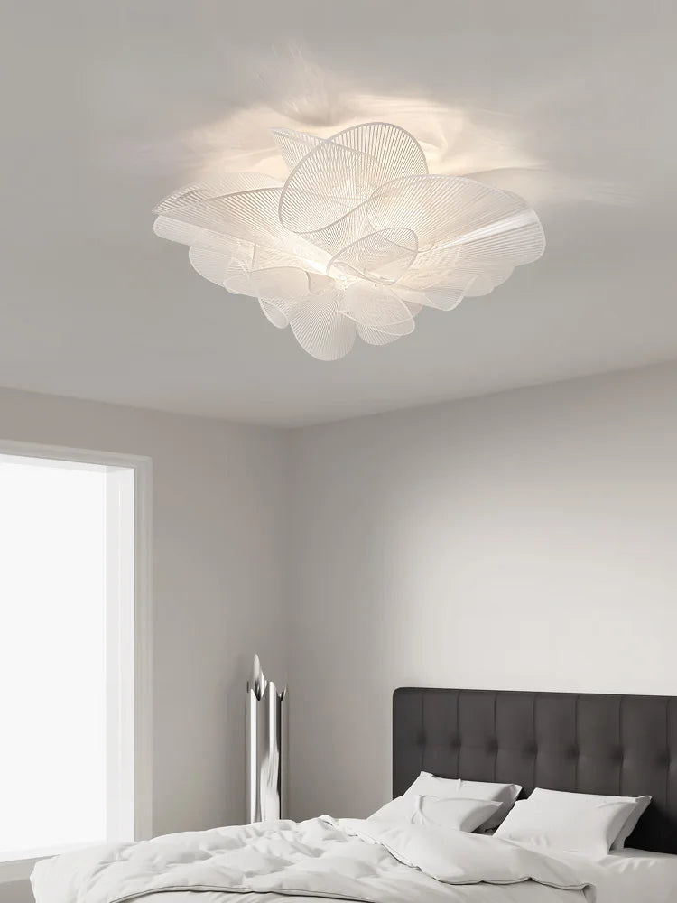 Bedroom light new light luxury modern simple northern Europe advanced sense petal lamps bedroom ceiling light