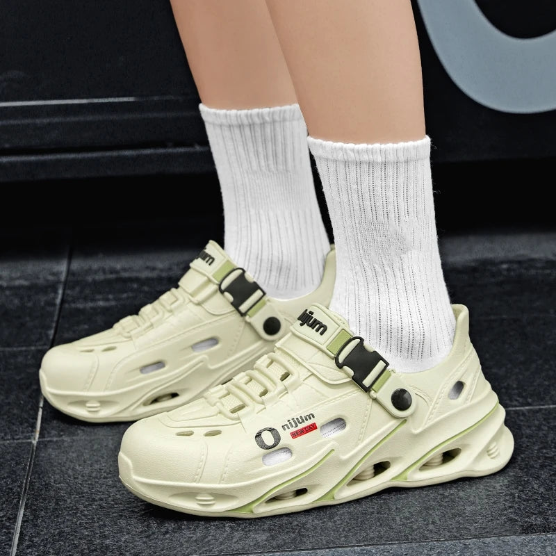 Men's Outdoor Sandals Sport Slippers Beach Slides Breathable Clogs Men Casual Garden Shoes Non-slip Hiking Men Outdoor Sandals