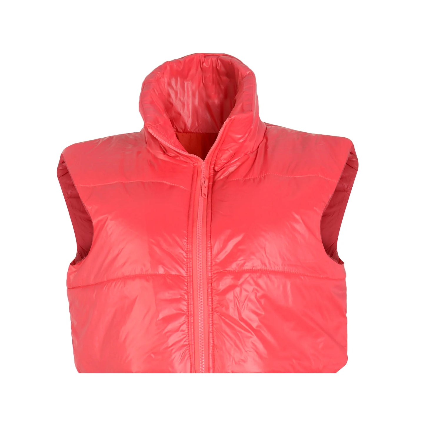 Women's Winter Vest Fashion Faux Leather Padded Jacket Coat Vintage PU Black And White Female Short Waistcoat Chic Clothes Tops