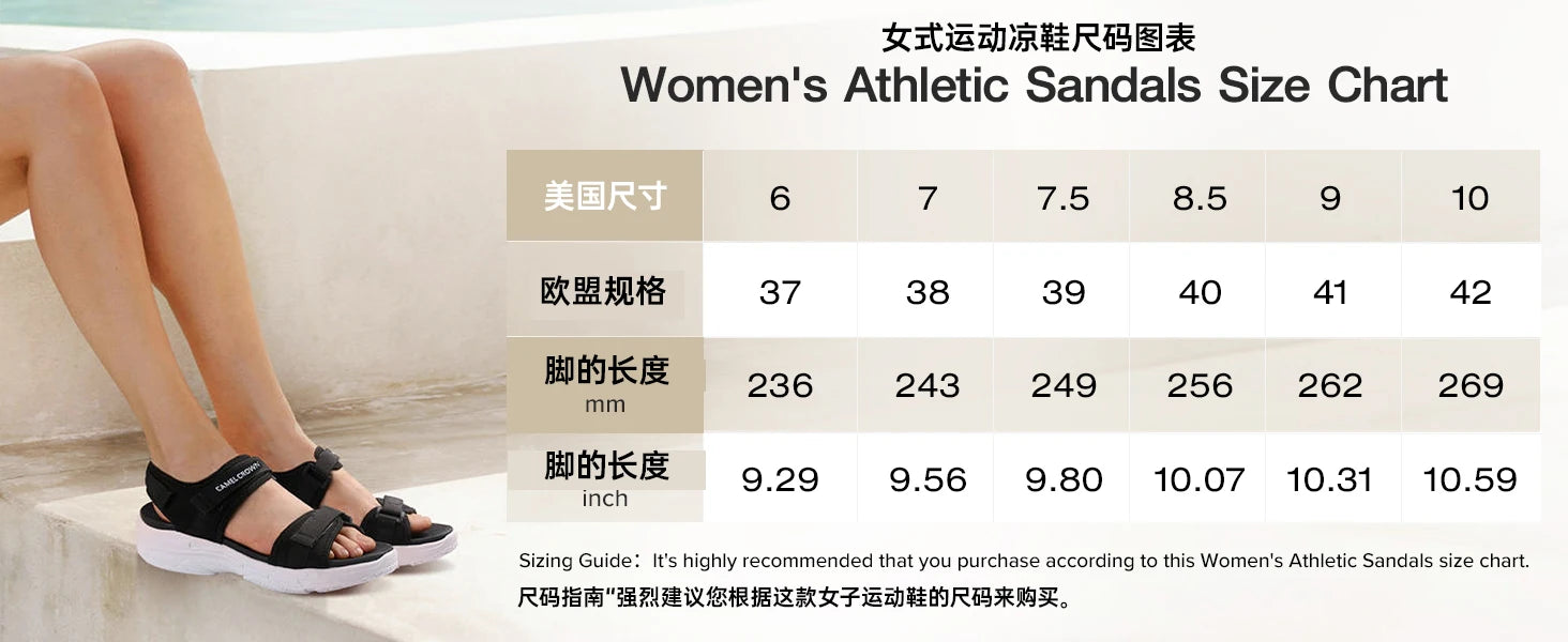 GOLDEN CAMEL Hiking Sport Sandals for Women Anti-skidding Water Sandals Comfortable Athletic Sandals for Outdoor Wading Beach