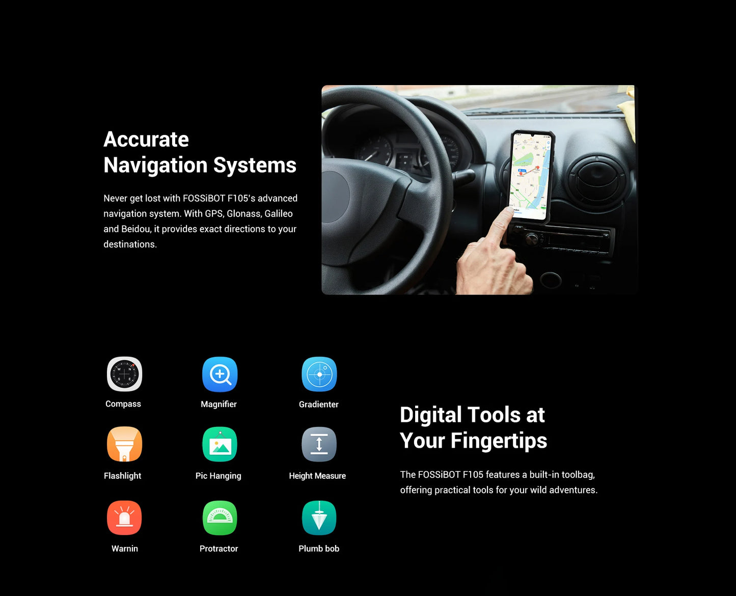 [العرض العالمي الأول] هاتف FOSSiBOT F105 الذكي المتين بنظام تشغيل أندرويد 14 وذاكرة وصول عشوائي 12 جيجابايت وذاكرة داخلية 64 جيجابايت وكاميرا 20 ميجابكسل وشاشة 6.745 بوصة عالية الدقة وشاشة IPS