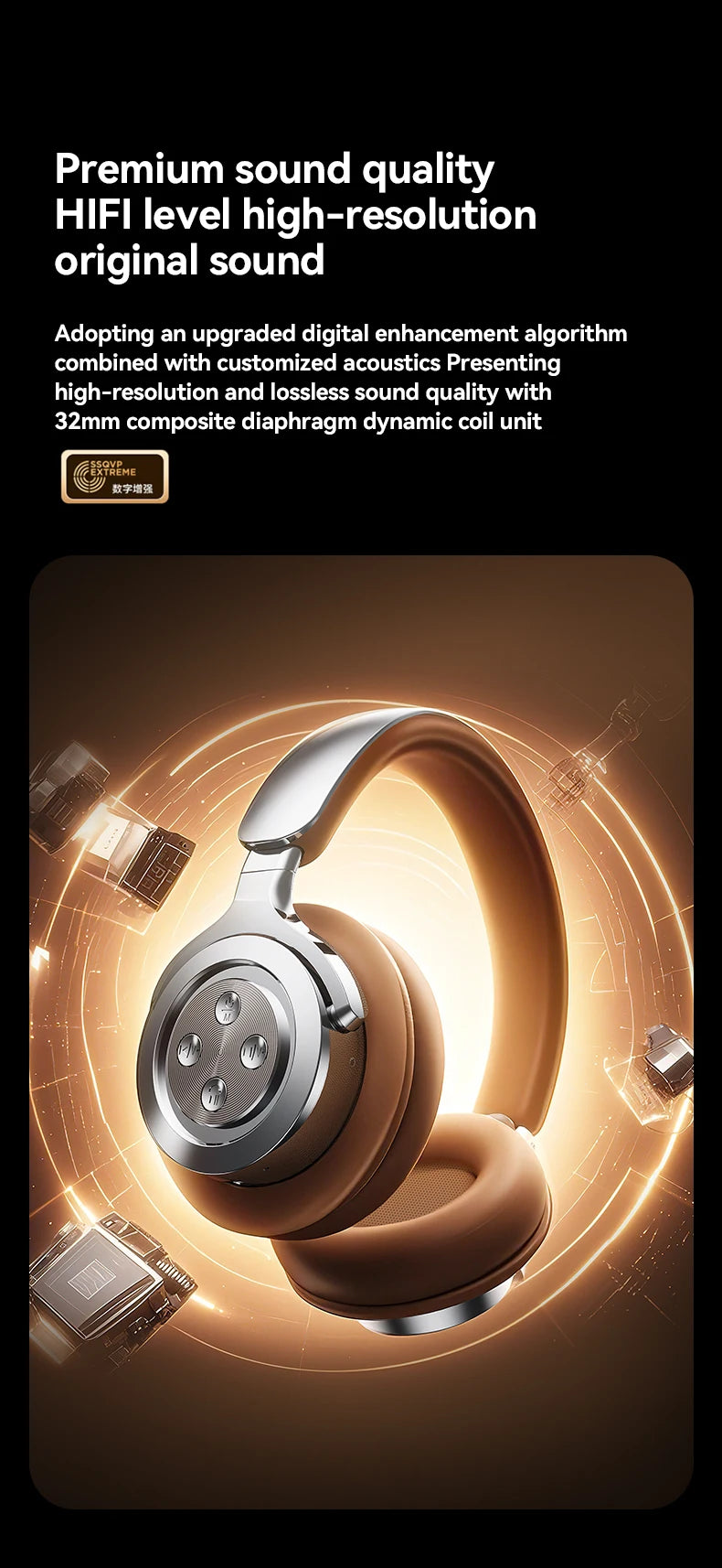 Bluetooth 5.3 Headsets Gaming Headphones Dual Mode Wireless Earphones Foldable Noise Reduction Music Headsets For iPhone Xiaomi