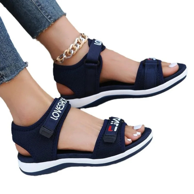 Sports Sandals Summer New Open Toe Heightened Platform Sandals Women's Beach Shoes Athleisure Sandals Plus Size 35-43